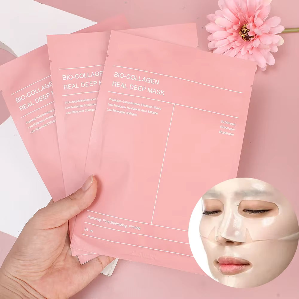 Masques au Bio-Collagène – Hydratation Profonde & Réduction des Ridules
